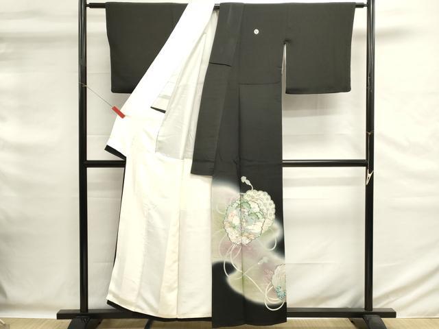 平和屋着物■豪華黒留袖　駒刺繍　鼓　暈し染め　金彩　正絹　逸品　DABG6602cd