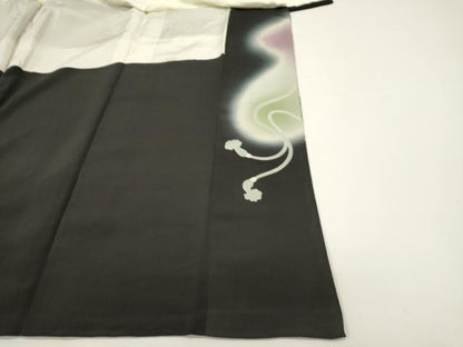 平和屋着物■豪華黒留袖　駒刺繍　鼓　暈し染め　金彩　正絹　逸品　DABG6602cd