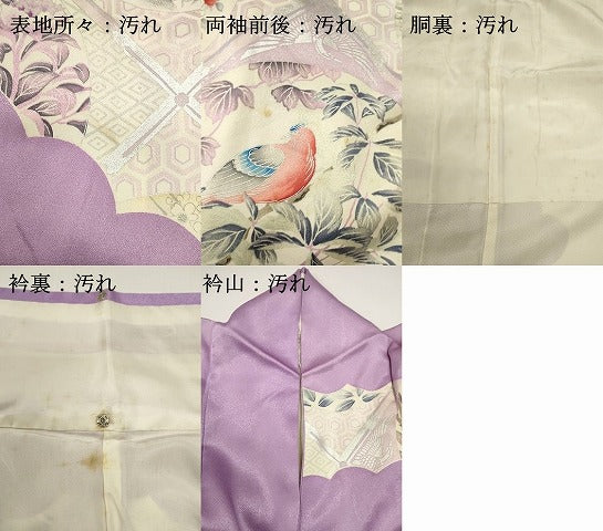平和屋着物■豪華振袖　花鳥丸文　銀彩　正絹　逸品　DABG6632cd