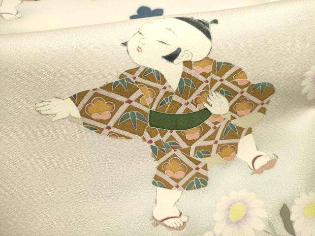 平和屋着物■訪問着　作家物　童子遊び　暈し染め　正絹　逸品　DABG6635cd