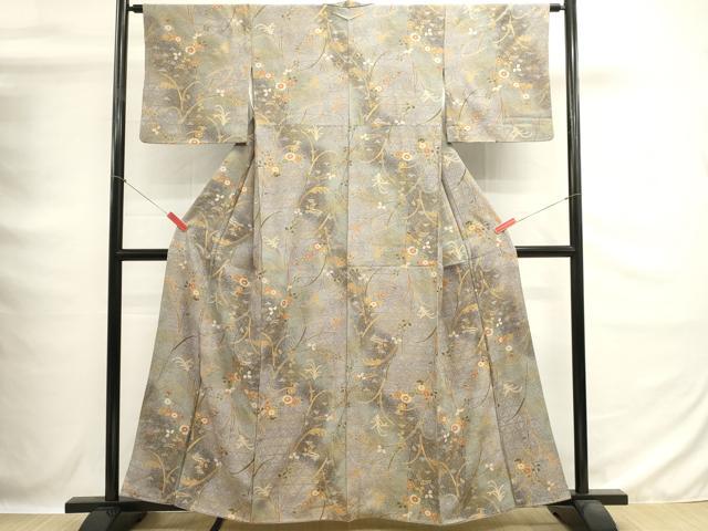 平和屋着物■訪問着　草花文　暈し染め　金彩　正絹　逸品　DABG6636cd