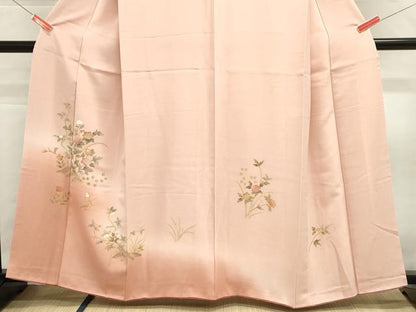 平和屋着物■訪問着　枝花文　暈し染め　正絹　逸品　DABG6639cd