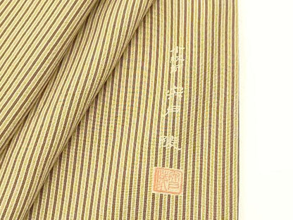 平和屋着物■江戸小紋　小紋師　宍戸陵　間道　正絹　逸品　DABG6648cd