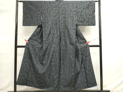 平和屋着物■本場大島紬　唐草文　正絹　逸品　DABG6654cd