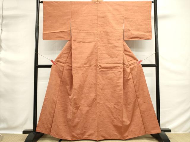 平和屋着物■上質な紬　肉桂色　正絹　逸品　DABG6678cd