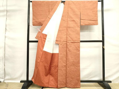 平和屋着物■上質な紬　肉桂色　正絹　逸品　DABG6678cd