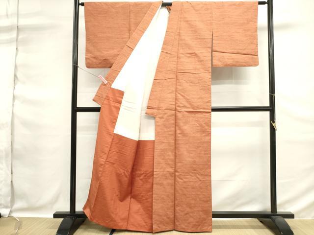 平和屋着物■上質な紬　肉桂色　正絹　逸品　DABG6678cd