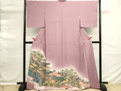 平和屋着物■豪華色留袖　渡橋風景文　暈し染め　金彩　正絹　逸品　DABG6690cd