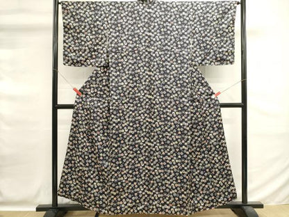 平和屋着物■上質な小紋　花丸文　正絹　逸品　DABG6699cd