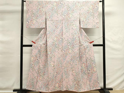 平和屋着物■上質な小紋　楽器花文　正絹　逸品　DABG6701cd