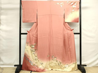平和屋着物■訪問着　花鳥文　暈し染め　金銀彩　鈴乃屋扱い　正絹　逸品　DABG6722cd