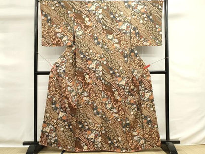 平和屋着物■上質な小紋　辻が花　金彩　正絹　逸品　未使用　DABG6723cd