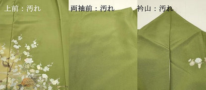 平和屋着物■訪問着　枝花文　暈し染め　金銀彩　正絹　逸品　DABG6737cd