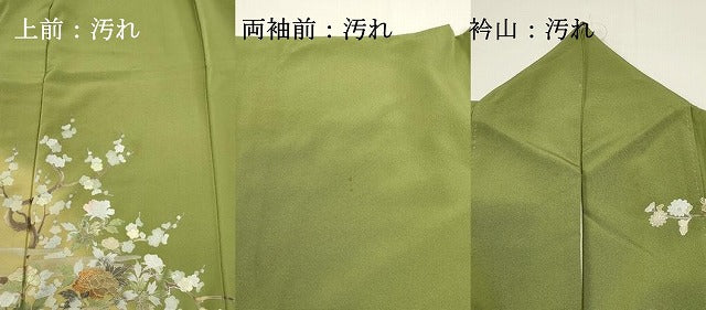 平和屋着物■訪問着　枝花文　暈し染め　金銀彩　正絹　逸品　DABG6737cd