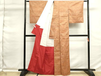 平和屋着物■上質な紬　霞文　正絹　逸品　DABG6740cd