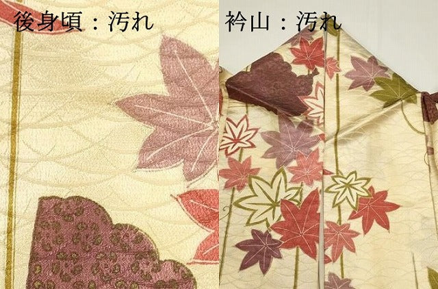 平和屋着物■上質な小紋　花蝶文　金彩　正絹　逸品　DABG6756cd
