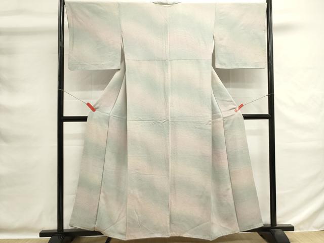 平和屋着物■上質な小紋　霞文　暈し染め　正絹　逸品　DABG6765cd