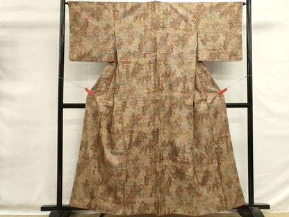 平和屋着物■本場染大島紬　抽象文様　正絹　逸品　DABG6767cd