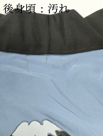 平和屋着物■男性　長襦袢　無双仕立て　渡橋風景文　金彩　正絹　逸品　DABG6773cd