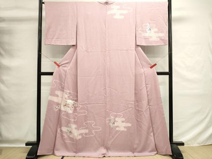 平和屋着物■訪問着　絞り　刺繍　御所車花文　やまと誂製　正絹　逸品　DABG6786cd
