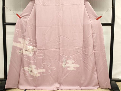 平和屋着物■訪問着　絞り　刺繍　御所車花文　やまと誂製　正絹　逸品　DABG6786cd