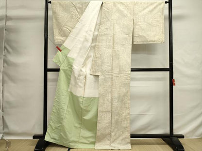 平和屋着物■上質な紬　幾何学文　正絹　逸品　DABG6794cd