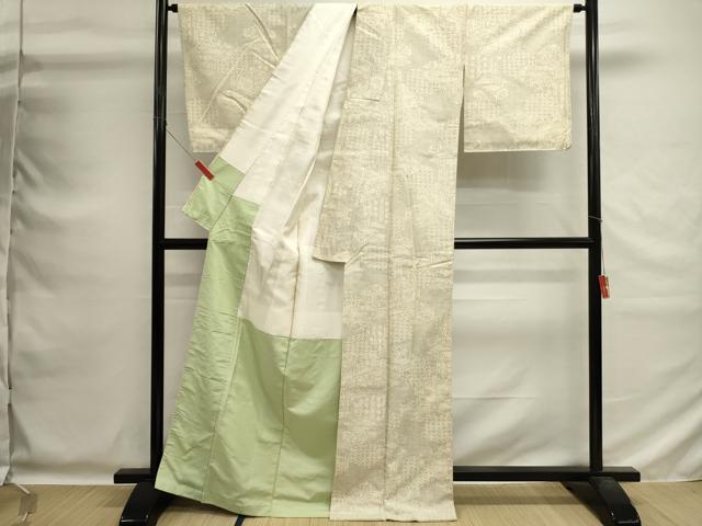 平和屋着物■上質な紬　幾何学文　正絹　逸品　DABG6794cd