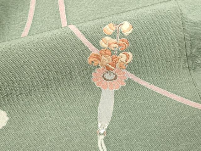 平和屋着物■訪問着　刺繍　器物花文　正絹　逸品　DABG6805cd