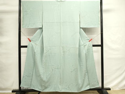 平和屋着物■上質な色無地　流水花地紋　瓶覗色　正絹　逸品　DABG6810cd