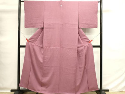 平和屋着物■上質な色無地　霞地紋　京紫色　正絹　逸品　DABG6812cd