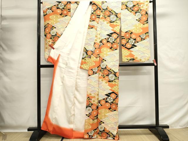 平和屋着物■小振袖　二尺袖　吉祥花文　金彩　正絹　逸品　DABG6814cd