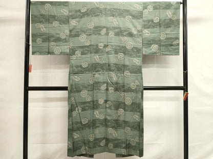 平和屋着物■男性　長襦袢　無双仕立て　古銭文　正絹　逸品　DABG6816cd