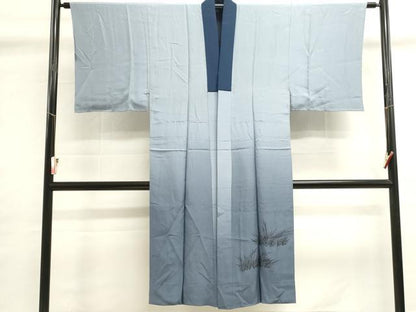 平和屋着物■男性　長襦袢　袷　手描き　風景文　正絹　逸品　DABG6817cd