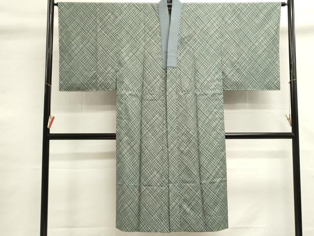 平和屋着物■男性　長襦袢　無双仕立て　抽象文様　三越扱い　正絹　逸品　DABG6818cd