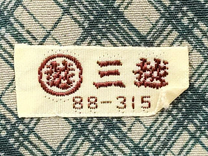 平和屋着物■男性　長襦袢　無双仕立て　抽象文様　三越扱い　正絹　逸品　DABG6818cd