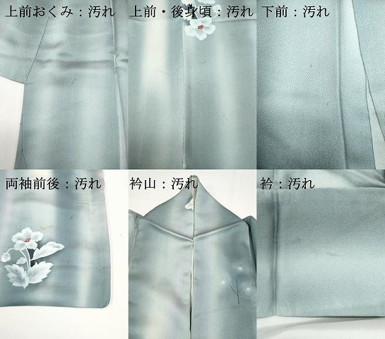 平和屋着物■上質な小紋　草花文　暈し染め　正絹　逸品　DABG6820cd