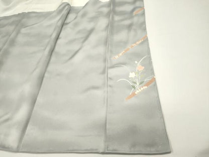 平和屋着物■訪問着　駒刺繍　扇面花文　暈し染め　金彩　正絹　逸品　DABG6823cd