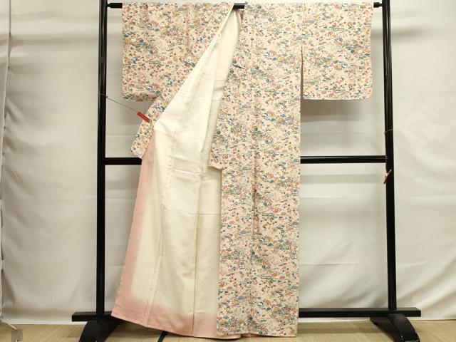 平和屋着物■上質な小紋　風景文　正絹　逸品　未使用　DABG6827cd
