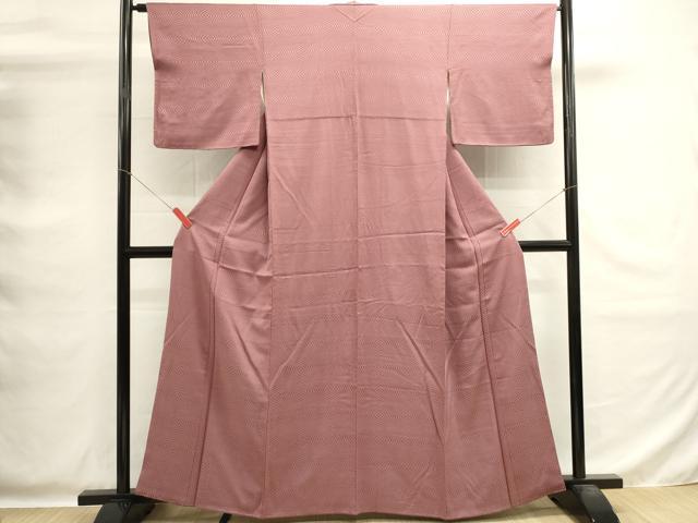 平和屋着物■上質な色無地　抽象地紋　鴇浅葱色　やまと誂製　正絹　逸品　DABG6847cd
