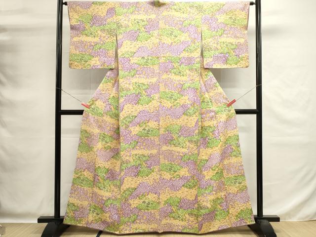 平和屋着物■上質な小紋　霞文　正絹　逸品　DABG6850cd