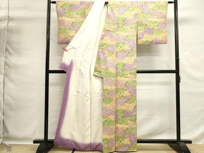 平和屋着物■上質な小紋　霞文　正絹　逸品　DABG6850cd