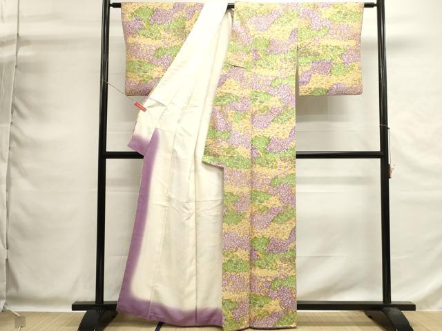 平和屋着物■上質な小紋　霞文　正絹　逸品　DABG6850cd