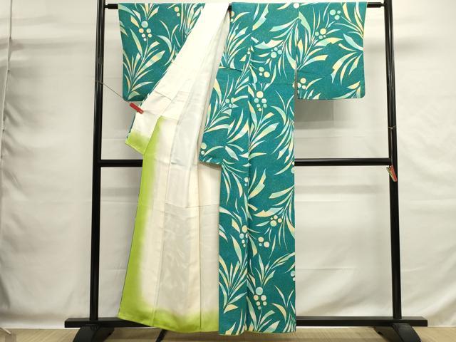 平和屋着物■上質な小紋　舞花文　正絹　逸品　DABG6851cd