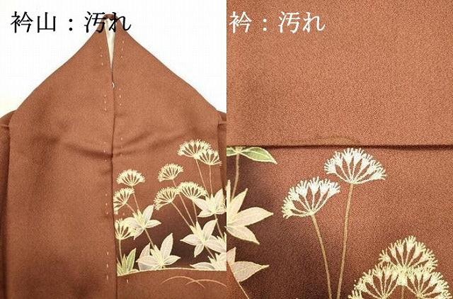 平和屋着物■訪問着　草花文　暈し染め　金彩　正絹　逸品　DABG6852cd