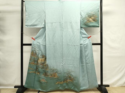 平和屋着物■訪問着　風景文　暈し染め　金彩　正絹　逸品　DABG6857cd