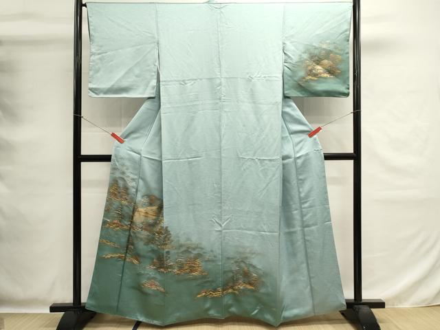 平和屋着物■訪問着　風景文　暈し染め　金彩　正絹　逸品　DABG6857cd