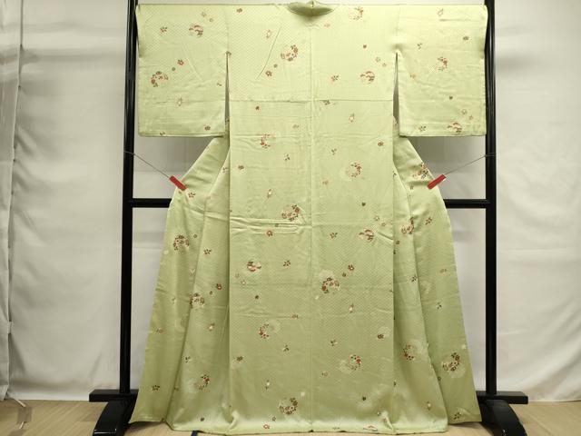 平和屋着物■上質な小紋　絞り　花丸文　金彩　正絹　逸品　DABG6860cd