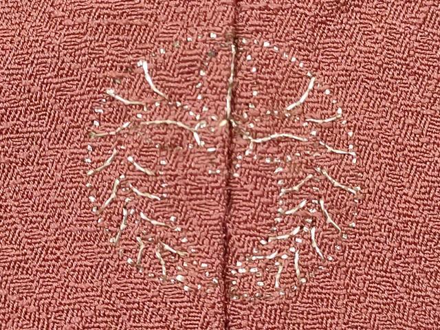平和屋着物■上質な色無地　草葉地紋　薄紅色　正絹　逸品　DABG6861cd