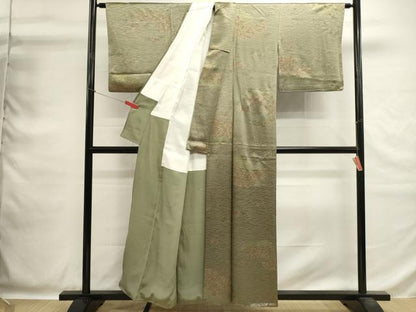 平和屋着物■上質な小紋　青海波花文　金彩　正絹　逸品　DABG6870cd