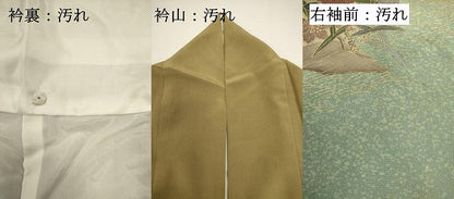 平和屋着物■訪問着　草花文　暈し染め　金彩　正絹　逸品　DABG6876cd